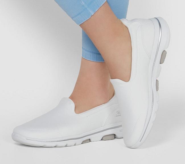 Zapatillas Para Caminar Skechers Mujer - GOwalk 5 Blanco WODPM5479